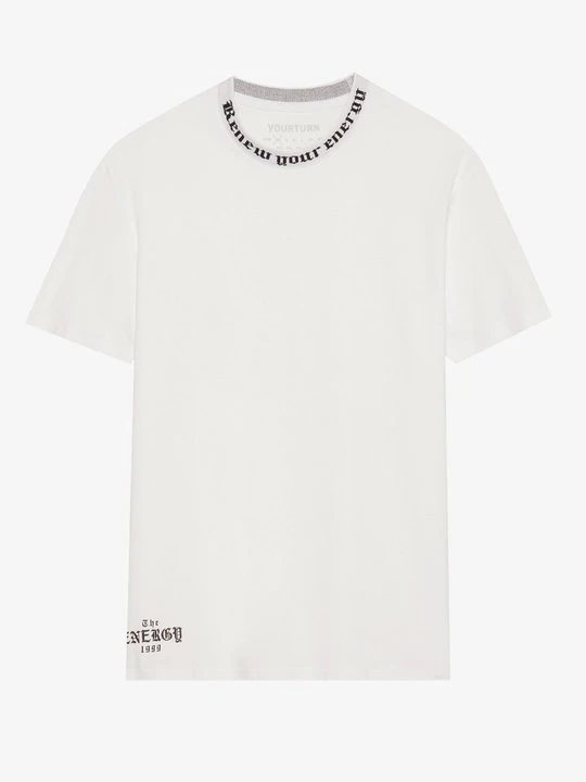 Zdjęcie produktu T-shirt z nadrukiem YOURTURN biały