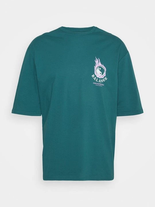 Zdjęcie produktu T-shirt z nadrukiem YOURTURN By Zalando ciemnozielony