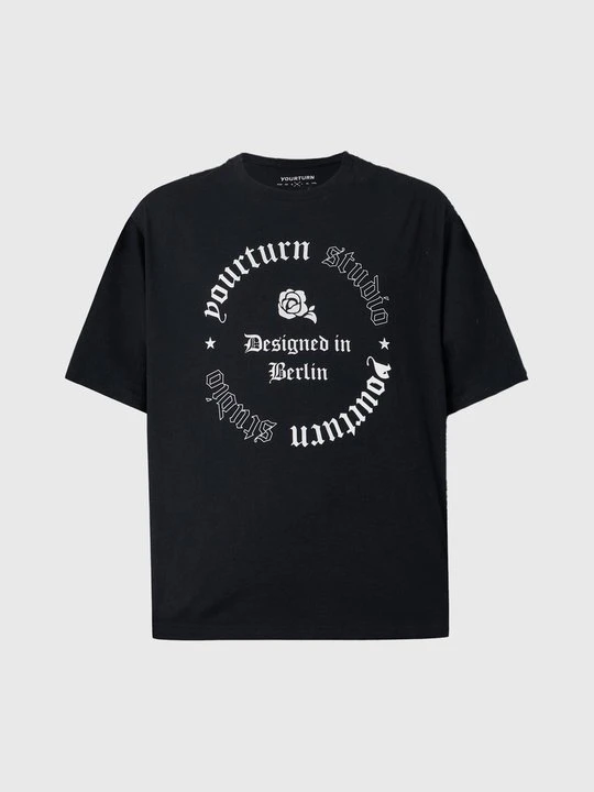 Zdjęcie produktu T-shirt z nadrukiem YOURTURN By Zalando czarny