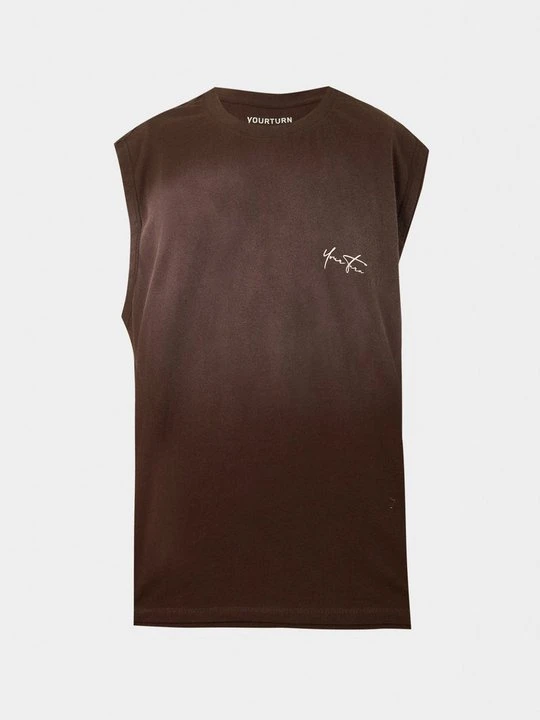 Zdjęcie produktu T-shirt z nadrukiem YOURTURN By Zalando ciemnobrązowy
