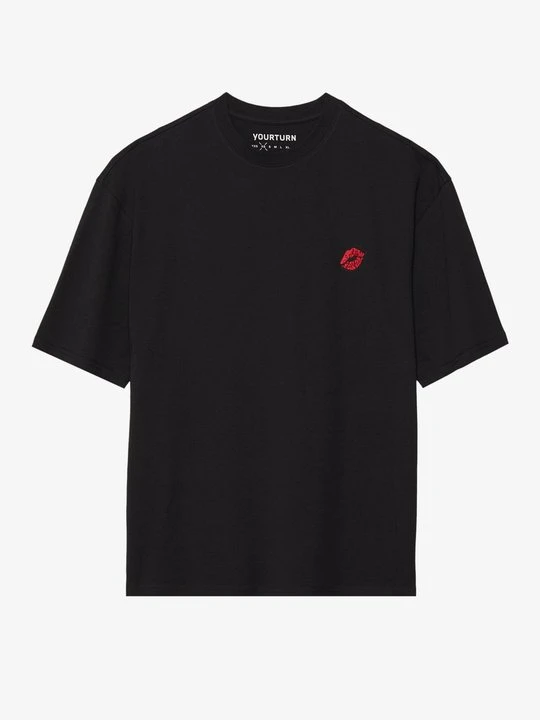 Zdjęcie produktu T-shirt z nadrukiem YOURTURN czarny