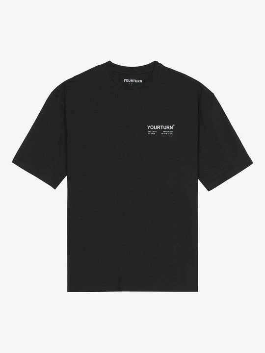 Zdjęcie produktu T-shirt z nadrukiem YOURTURN czarny