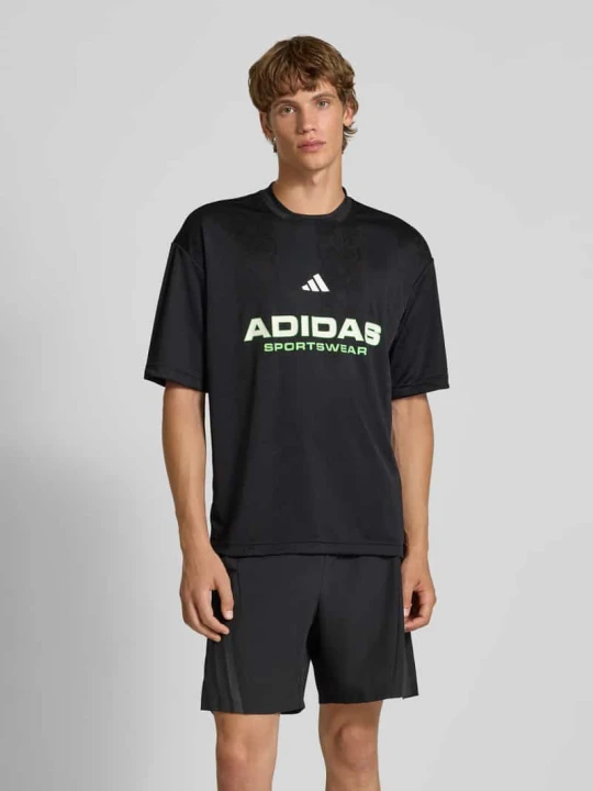 Zdjęcie produktu T-shirt z nadrukiem z logo Adidas Czarny