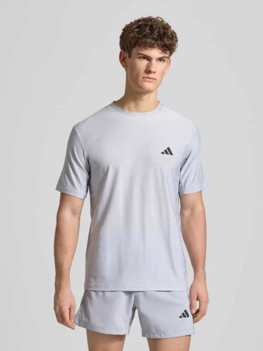 Zdjęcie produktu T-shirt z nadrukiem etykiety Adidas Średnioszary