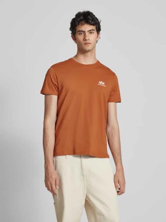 Zdjęcie produktu T-shirt z nadrukiem z logo Alpha Industries Orzechowy