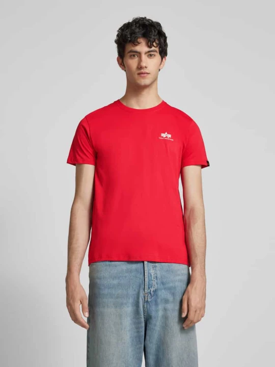 Zdjęcie produktu T-shirt z nadrukiem z logo Alpha Industries Czerwony