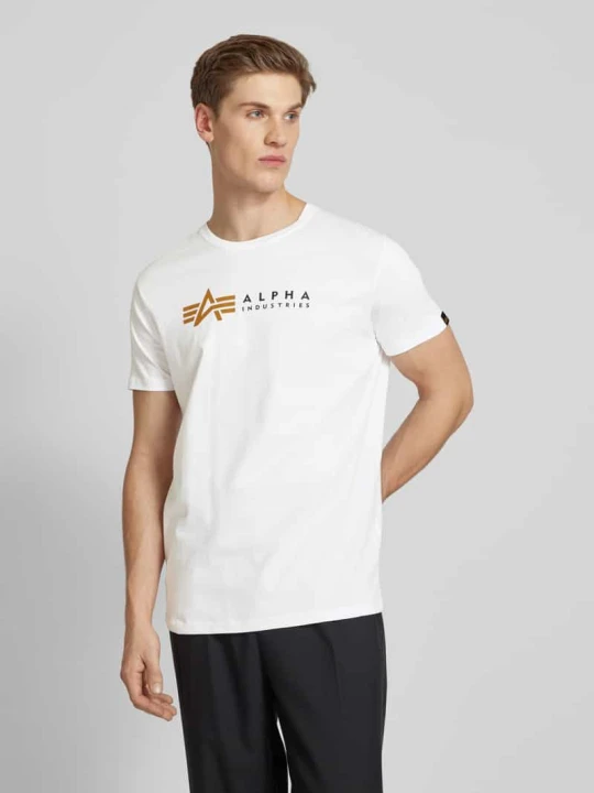 Zdjęcie produktu T-shirt z nadrukiem z logo Alpha Industries Biały