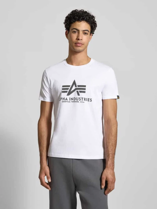Zdjęcie produktu T-shirt z nadrukiem z logo Alpha Industries Biały