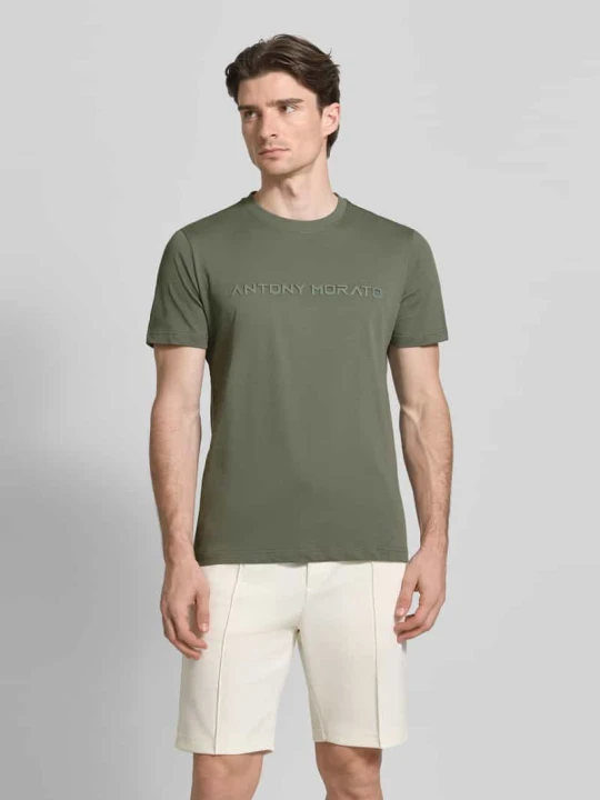 Zdjęcie produktu t-shirt z nadrukiem z logo Antony Morato Trzcinowy