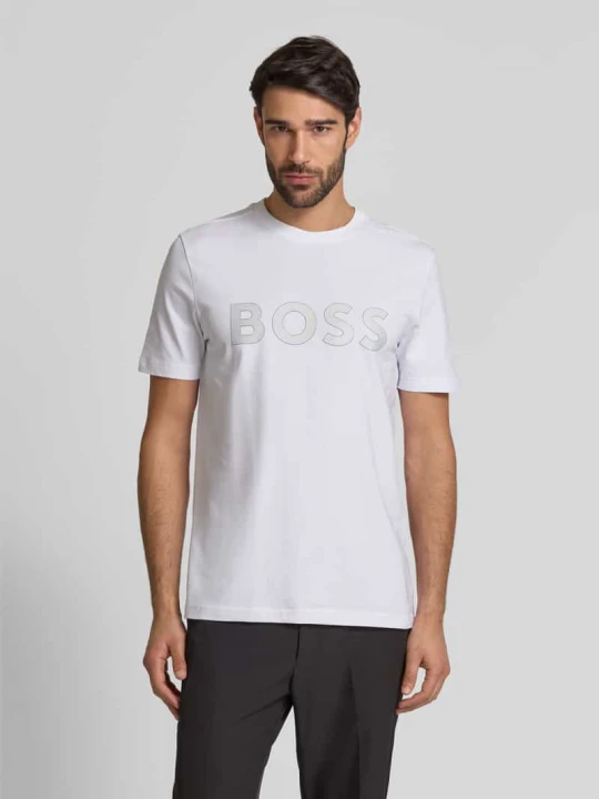 Zdjęcie produktu T-shirt z nadrukiem z logo Boss Biały