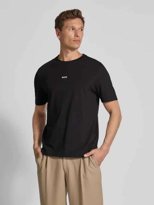 Zdjęcie produktu T-shirt z nadrukiem z logo Boss Czarny