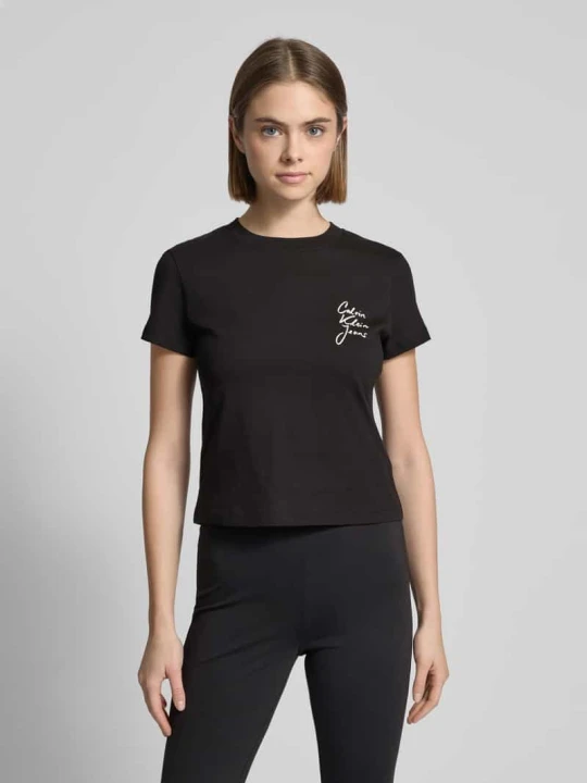 Zdjęcie produktu T-shirt z nadrukiem z logo Calvin Klein Jeans Czarny