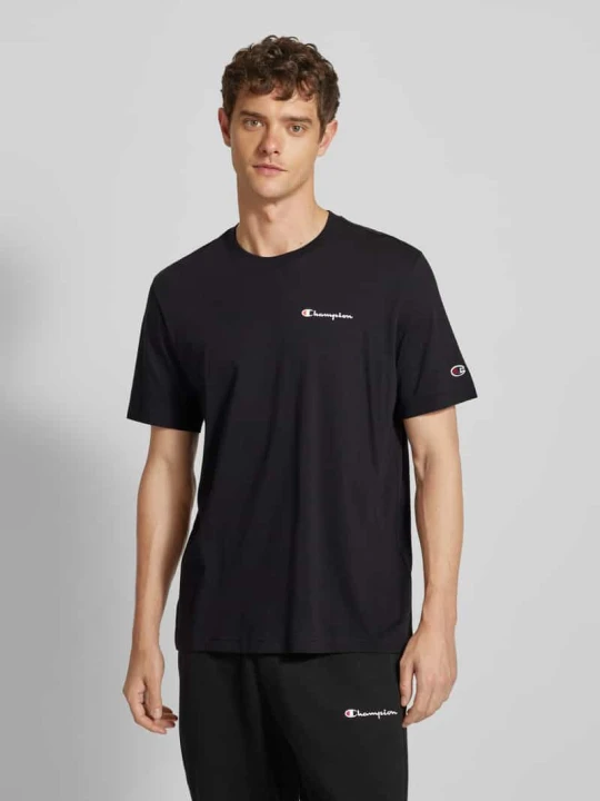 Zdjęcie produktu T-shirt z nadrukiem z logo Champion Czarny