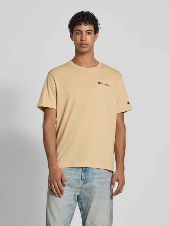 Zdjęcie produktu T-shirt z nadrukiem z logo Champion Beżowy