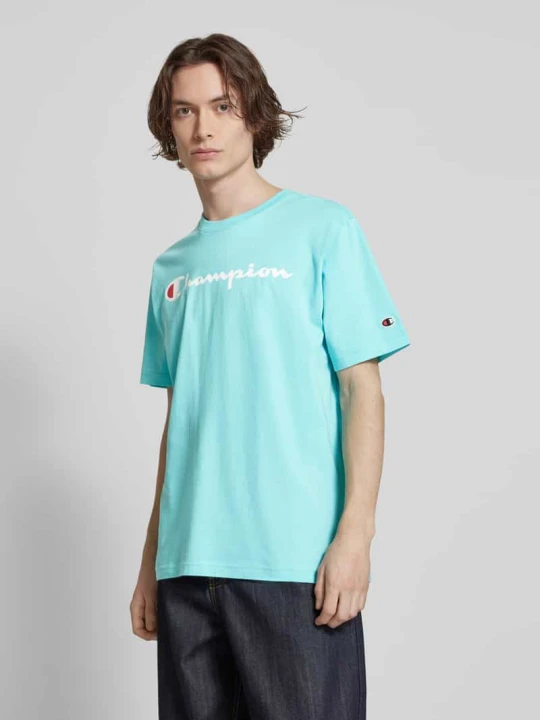 Zdjęcie produktu T-shirt z nadrukiem z logo Champion Morski