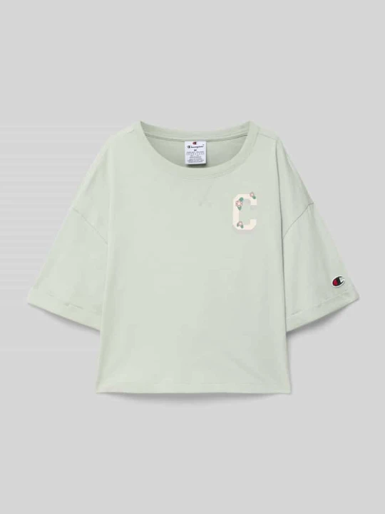 Zdjęcie produktu T-shirt z nadrukiem z logo Champion Trzcinowy