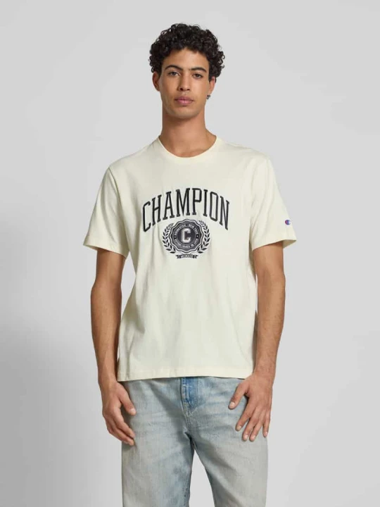 Zdjęcie produktu T-shirt z nadrukiem z logo Champion Złamany biały