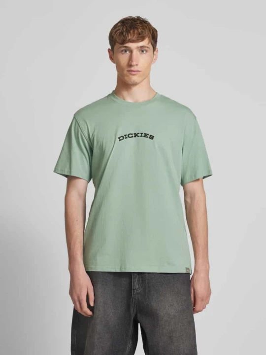 Zdjęcie produktu T-shirt z nadrukiem z logo Dickies Miętowy