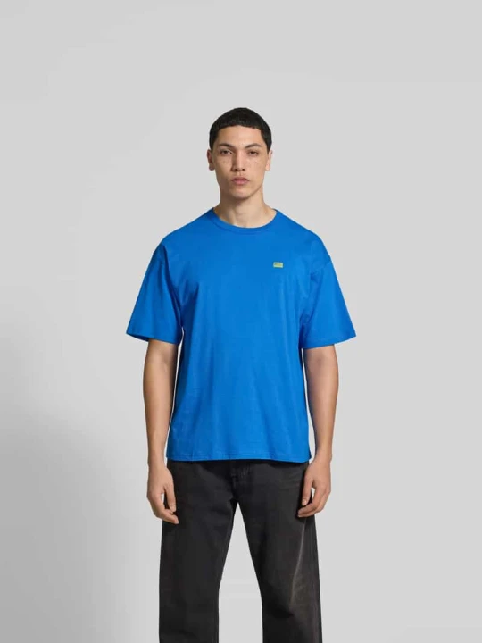 Zdjęcie produktu T-shirt z nadrukiem z logo Diesel Królewski niebieski