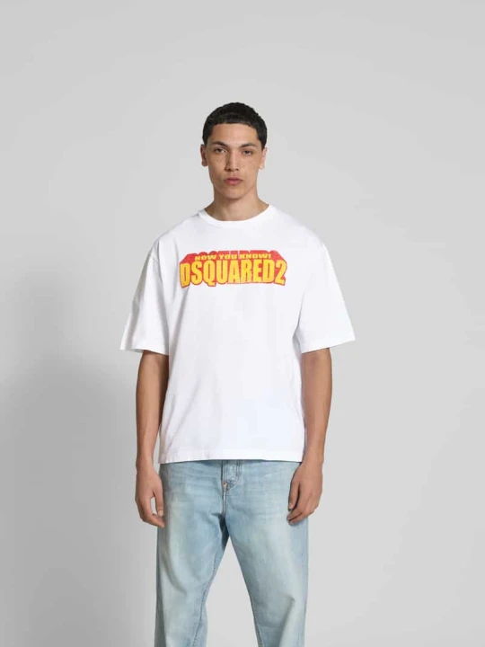 Zdjęcie produktu T-shirt z nadrukiem z logo Dsquared2 Biały