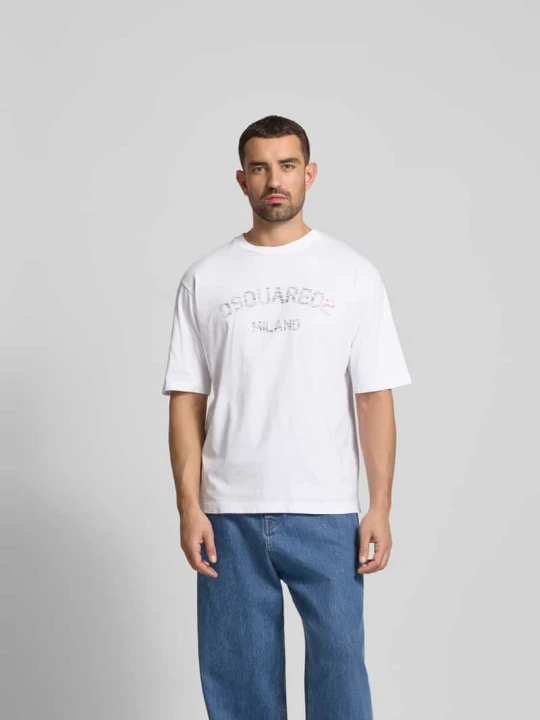 Zdjęcie produktu T-shirt z nadrukiem z logo Dsquared2 Biały