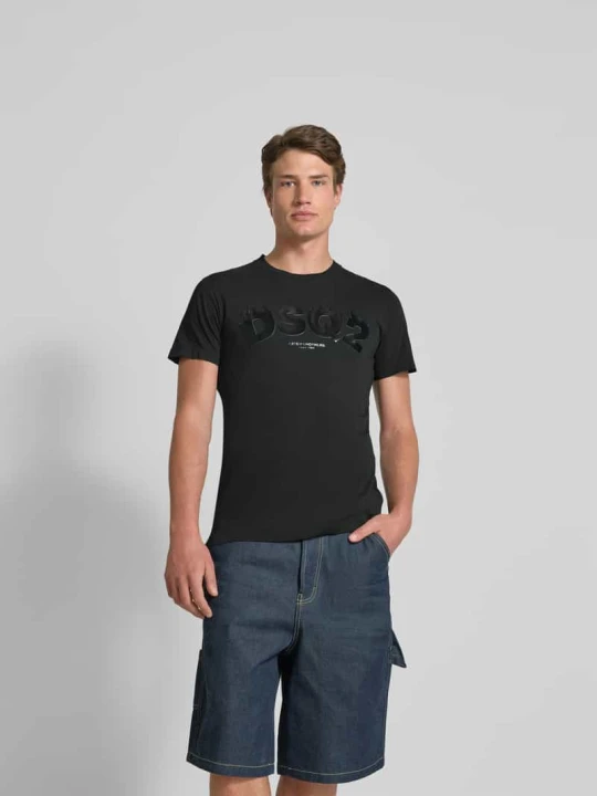 Zdjęcie produktu T-shirt z nadrukiem z logo Dsquared2 Czarny