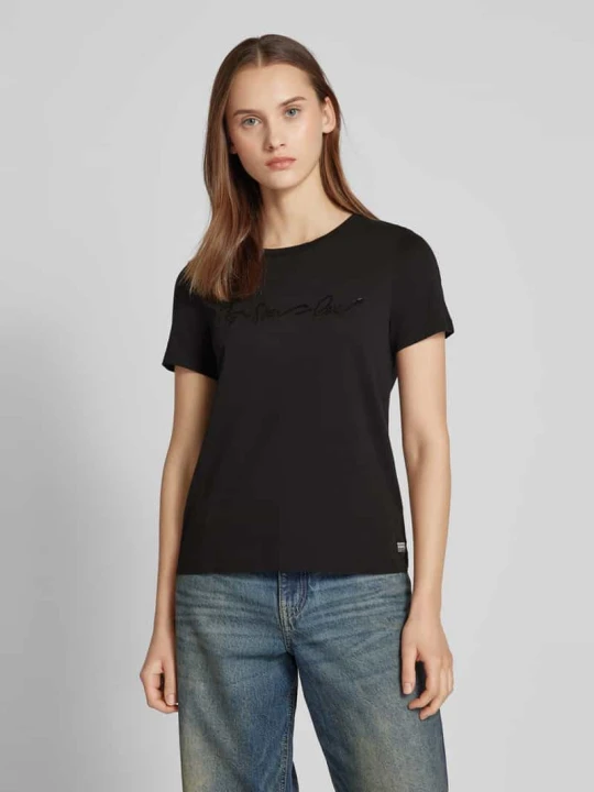 Zdjęcie produktu T-shirt z nadrukiem z logo G-Star Raw Czarny
