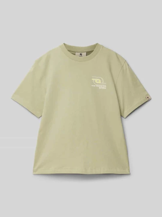 Zdjęcie produktu T-shirt z nadrukiem z logo Garcia Trzcinowy