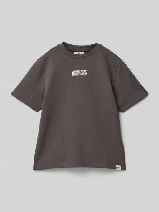 Zdjęcie produktu T-shirt z nadrukiem z logo Garcia Grafitowy