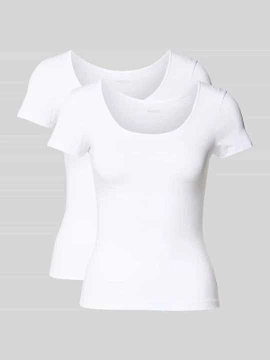 Zdjęcie produktu T-shirt z nadrukiem z logo Hugo Biały