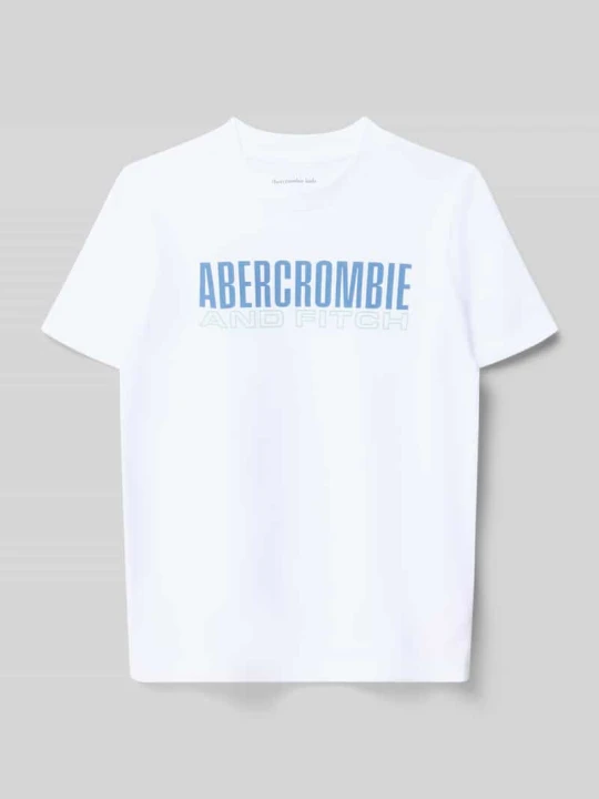 Zdjęcie produktu t-shirt z nadrukiem z logo i okrągłym dekoltem Abercrombie & Fitch Biały