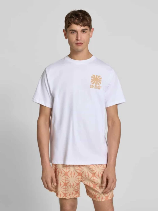 Zdjęcie produktu t-shirt z nadrukiem z logo i okrągłym dekoltem BOARDIES Biały