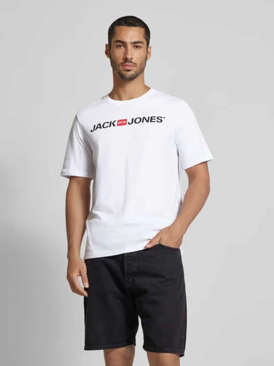 Zdjęcie produktu Koszulka z nadrukiem z logo w 3‑pakiecie Jack&Jones Biały