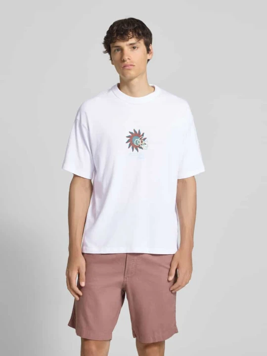 Zdjęcie produktu t-shirt z nadrukiem z logo i okrągłym dekoltem Jack&Jones Biały