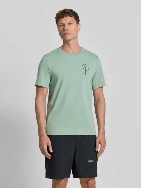 Zdjęcie produktu t-shirt z nadrukiem z logo i okrągłym dekoltem Peak Performance Trzcinowy
