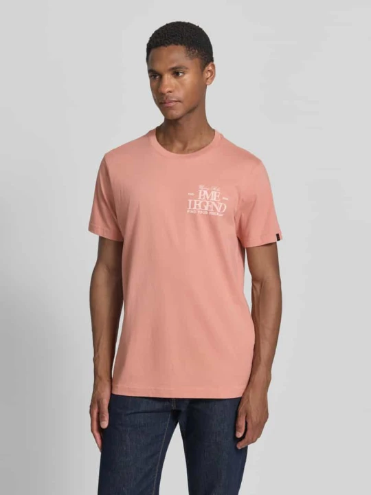 Zdjęcie produktu t-shirt z nadrukiem z logo i okrągłym dekoltem PME Legend Jasnoczerwony