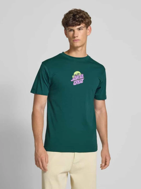 Zdjęcie produktu T-shirt z nadrukiem z logo i okrągłym dekoltem Santa Cruz Petrol