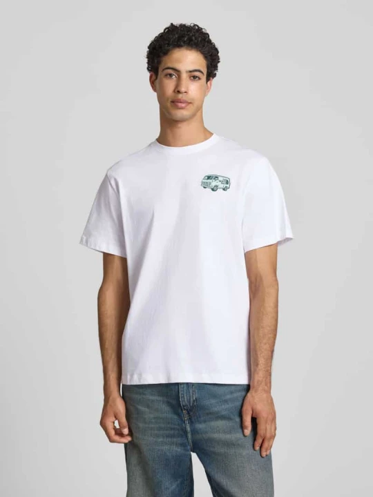 Zdjęcie produktu t-shirt z nadrukiem z logo i okrągłym dekoltem The North Face Biały