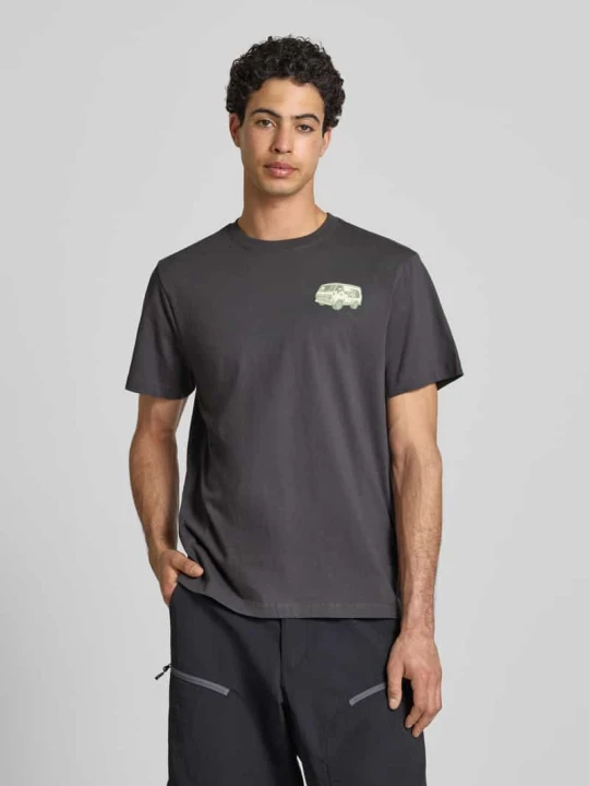 Zdjęcie produktu t-shirt z nadrukiem z logo i okrągłym dekoltem The North Face Antracytowy