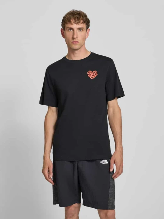 Zdjęcie produktu t-shirt z nadrukiem z logo i okrągłym dekoltem The North Face Czarny