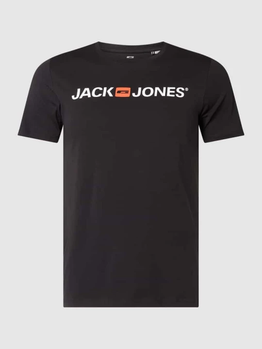 Zdjęcie produktu T-shirt z nadrukiem z logo model ‘CORP’ Jack&Jones Czarny