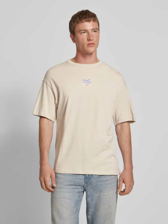 Zdjęcie produktu T-shirt z nadrukiem z logo Jack&Jones Złamany biały