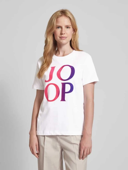 Zdjęcie produktu T-shirt z nadrukiem z logo JOOP! Biały
