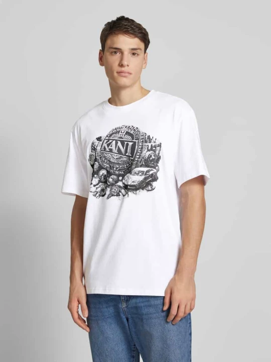 Zdjęcie produktu T-shirt z nadrukiem z logo Karl Kani Biały