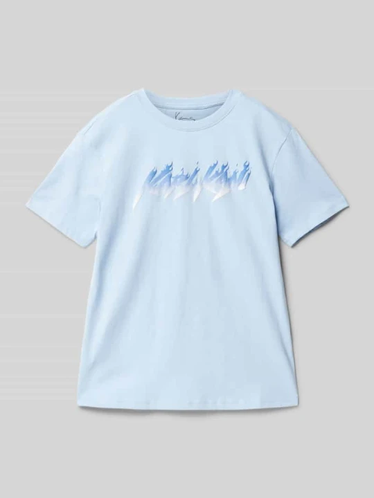 Zdjęcie produktu T-shirt z nadrukiem z logo Karl Kani Błękitny