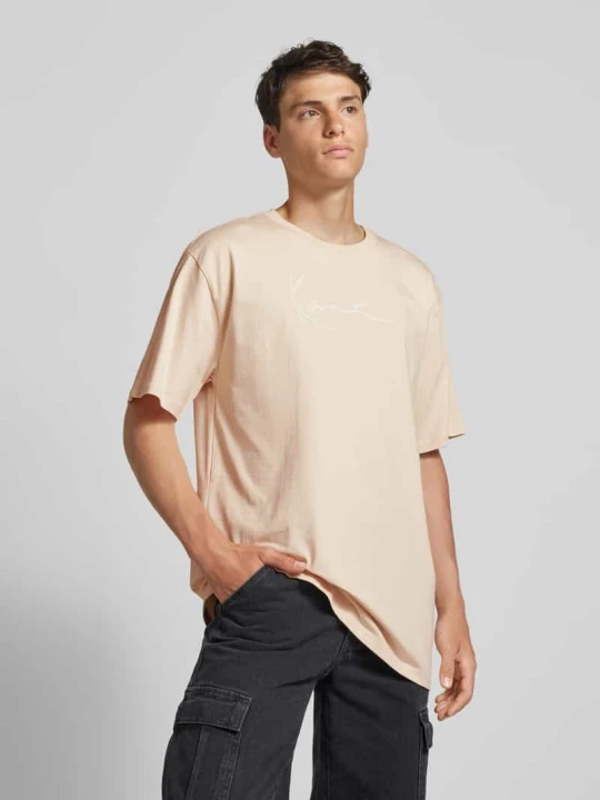 Zdjęcie produktu T-shirt z nadrukiem z logo Karl Kani Beżowy