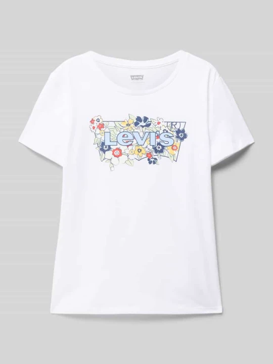 Zdjęcie produktu T-shirt z nadrukiem z logo Levi's Biały