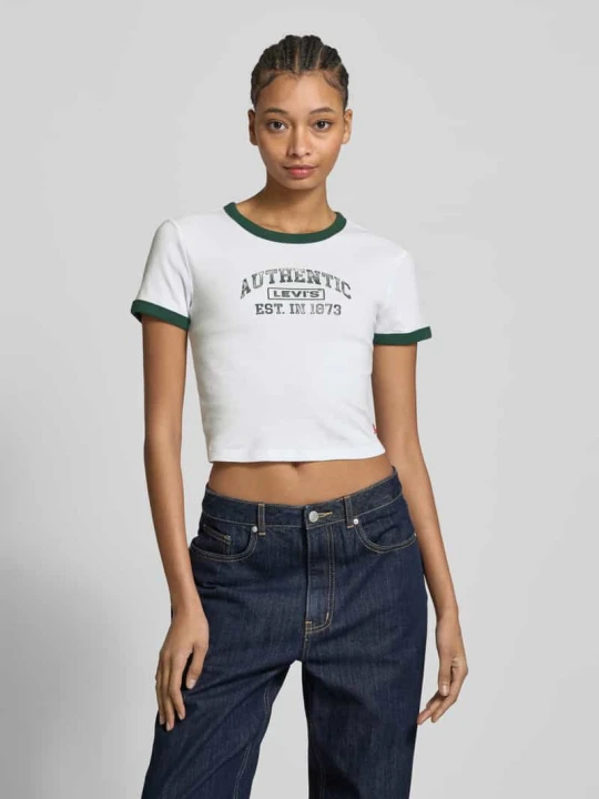Zdjęcie produktu T-shirt z nadrukiem z logo Levi's Jasnoniebieski