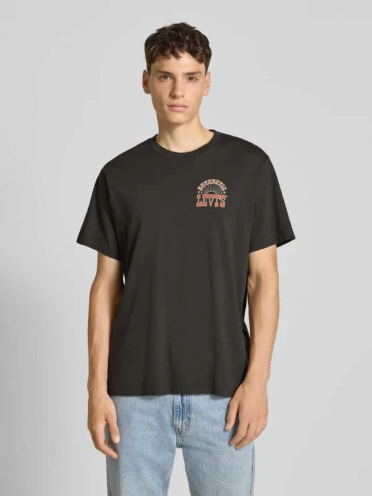 Zdjęcie produktu T-shirt z nadrukiem z logo Levi's Czarny