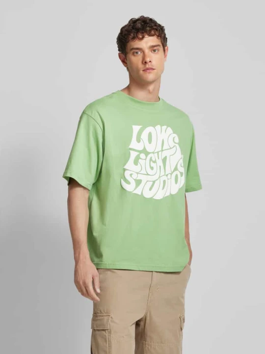 Zdjęcie produktu T-shirt z nadrukiem z logo Low Lights Studios Miętowy
